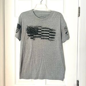 Grunt Style Gray American Flag T-Shirt